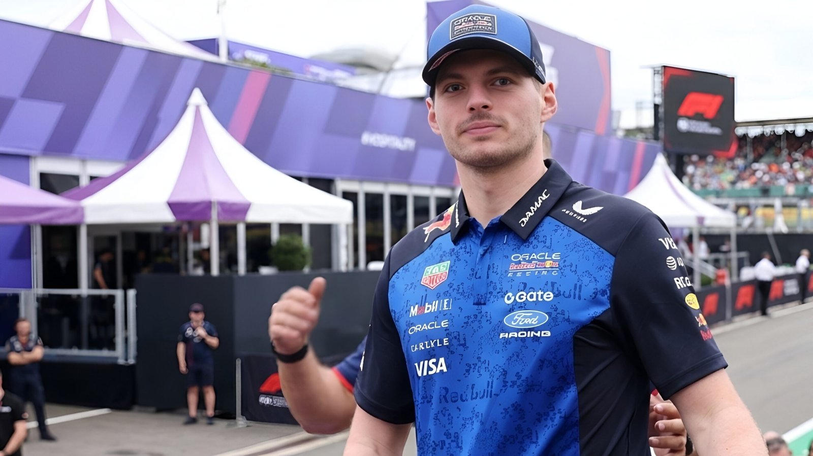 Max Verstappen in Red Bull Suzuka Grand Prix Formula 1 event press conference.
