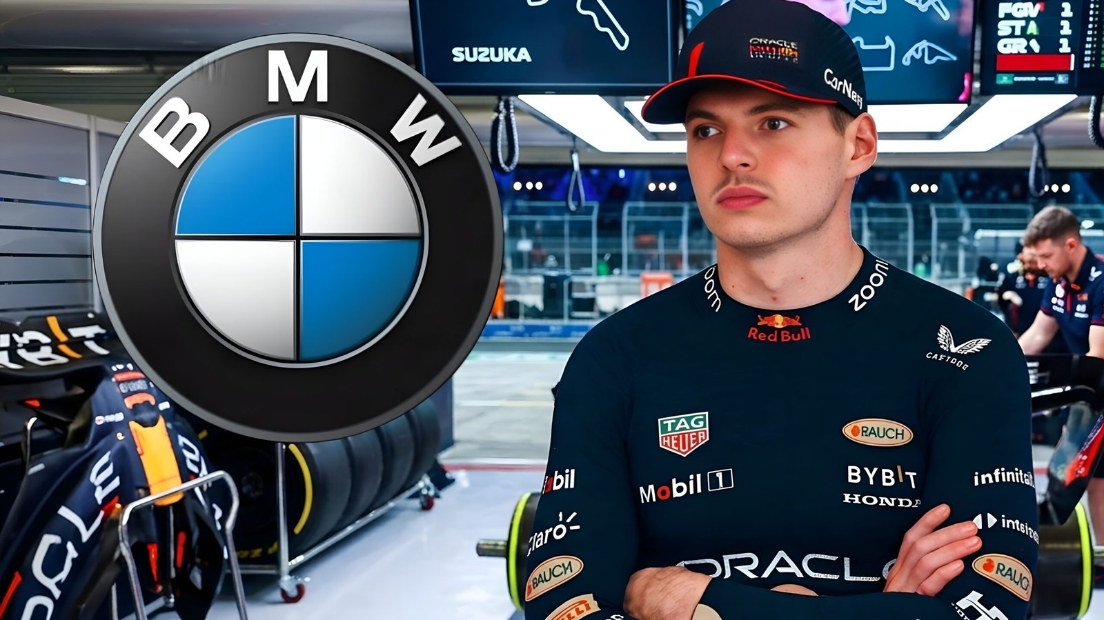 Max Verstappen Red Bull suit with BMW logo overlay Nürburgring Nordschleife NLS2 disqualification news