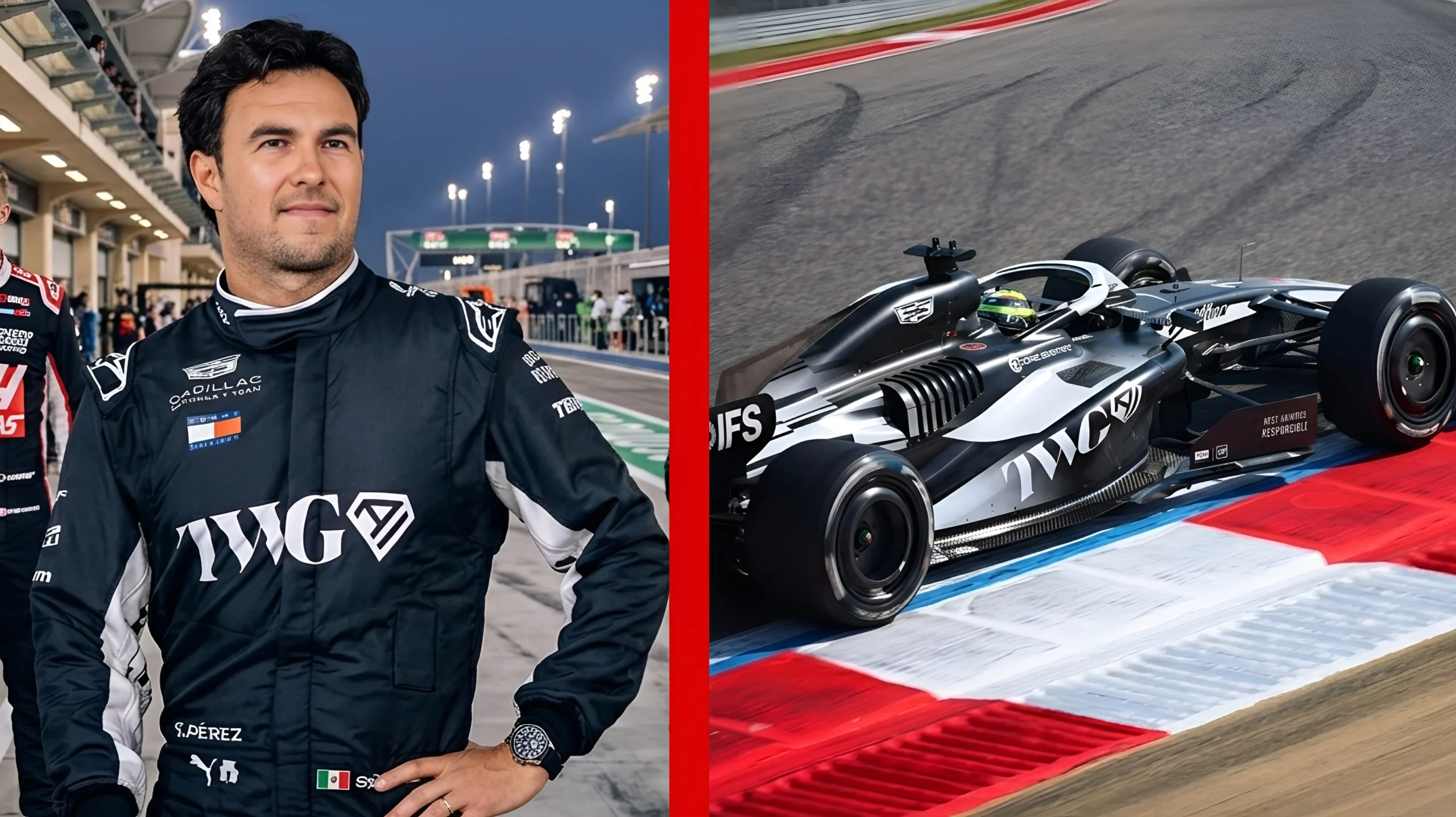 Cadillac F1 driver Sergio Perez and the MAC-26 car prepared for the high-downforce aerodynamic debut at Suzuka 2026.