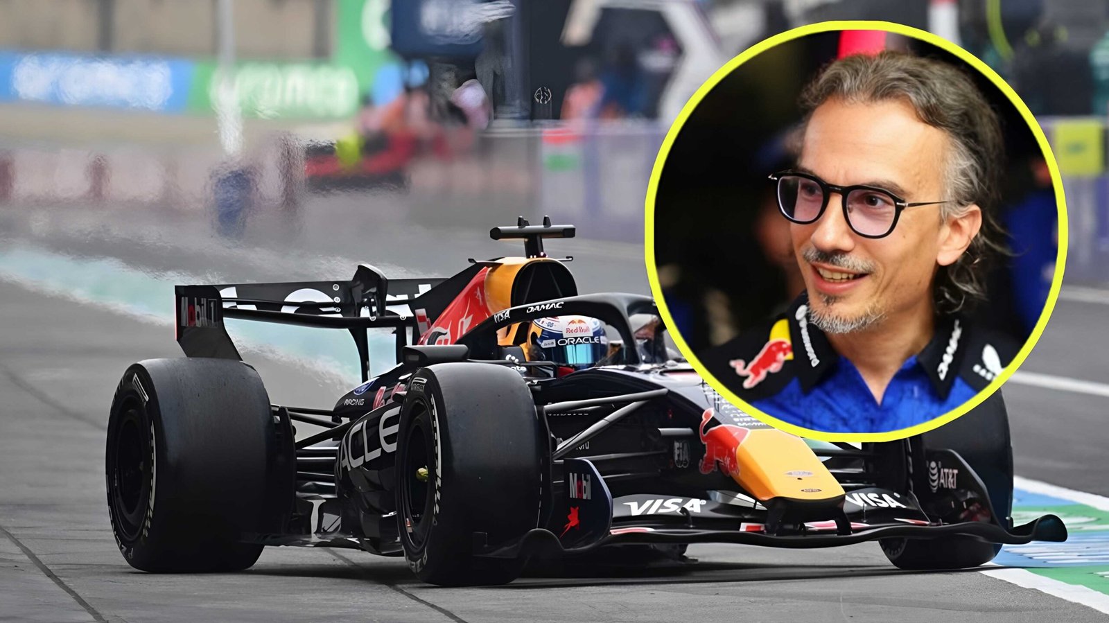 Laurent Mekies and the Red Bull RB22 F1 car on track during the 2026 season opening rounds.